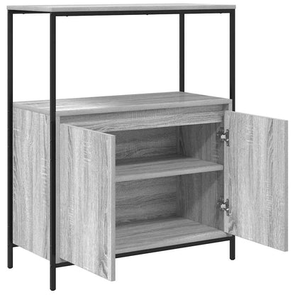 vidaXL Bathroom Cabinet with Shelves Grey Sonoma 76.5x35x95 cm 5