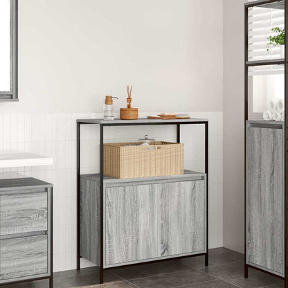 vidaXL Bathroom Cabinet with Shelves Grey Sonoma 76.5x35x95 cm 1