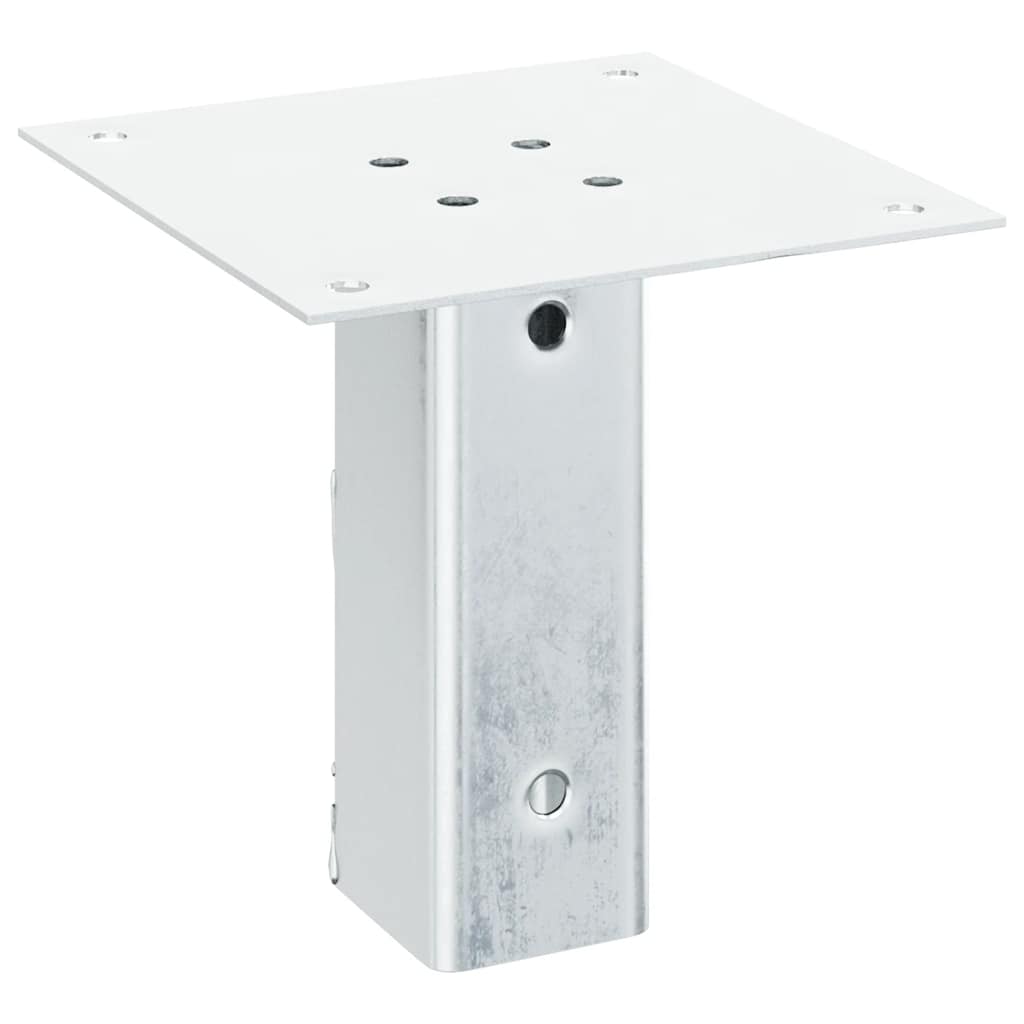 vidaXL Post Bases Square 12 pcs Silver 46x46 mm Galvanised Steel 5