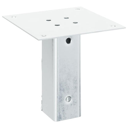 vidaXL Post Bases Square 12 pcs Silver 46x46 mm Galvanised Steel 5
