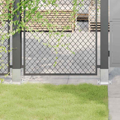 vidaXL Post Bases Square 12 pcs Silver 81x81 mm Galvanised Steel 1