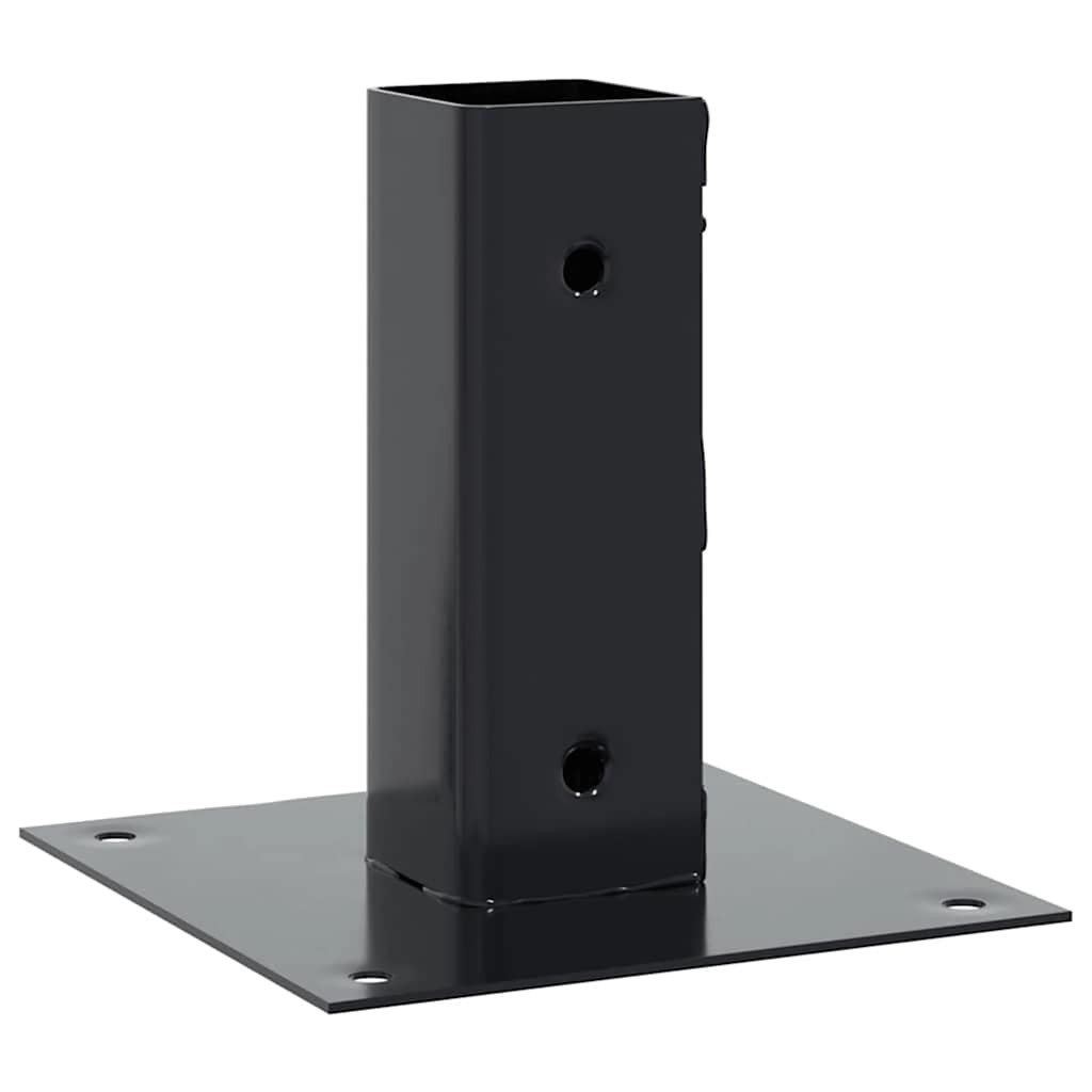 vidaXL Post Bases Square 12 pcs Anthracite 46x46 mm Powder-coated Steel 3