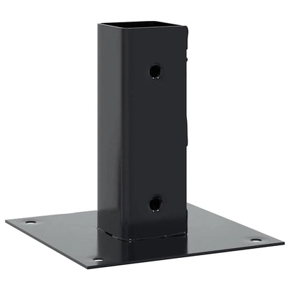 vidaXL Post Bases Square 12 pcs Anthracite 46x46 mm Powder-coated Steel 3