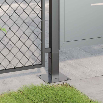 vidaXL Post Bases Square 12 pcs Anthracite 46x46 mm Powder-coated Steel 4