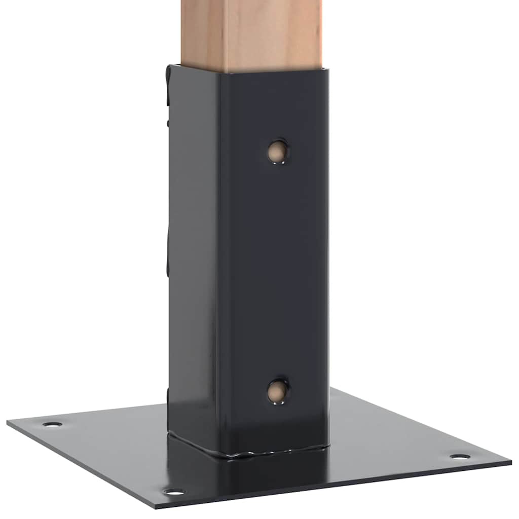 vidaXL Post Bases Square 12 pcs Anthracite 46x46 mm Powder-coated Steel 5