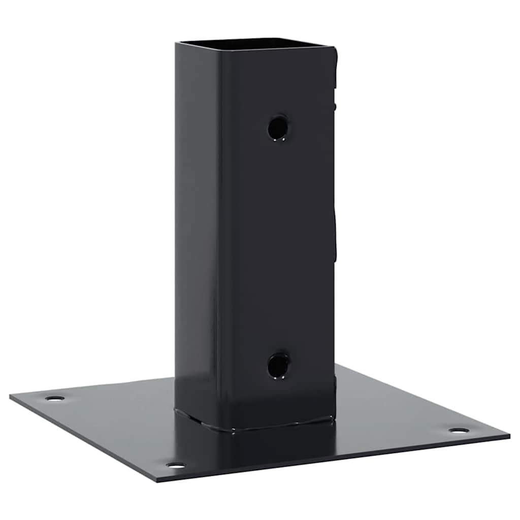 vidaXL Post Bases Square 12 pcs Anthracite 51x51 mm Powder-coated Steel 3