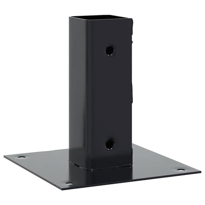 vidaXL Post Bases Square 12 pcs Anthracite 51x51 mm Powder-coated Steel 3