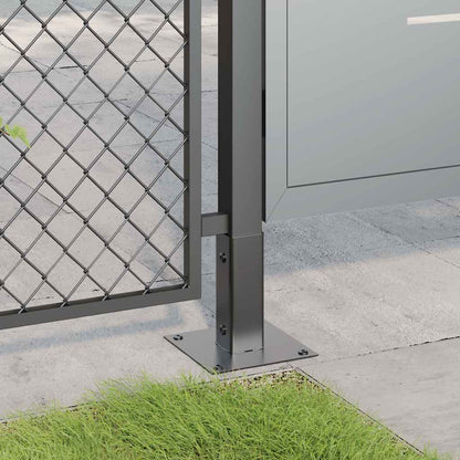 vidaXL Post Bases Square 12 pcs Anthracite 51x51 mm Powder-coated Steel 4