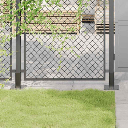 vidaXL Post Bases Square 12 pcs Anthracite 51x51 mm Powder-coated Steel 1