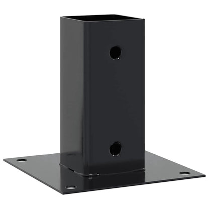 vidaXL Post Bases Square 12 pcs Anthracite 61x61 mm Powder-coated Steel 3