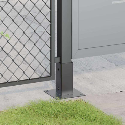 vidaXL Post Bases Square 12 pcs Anthracite 61x61 mm Powder-coated Steel 4