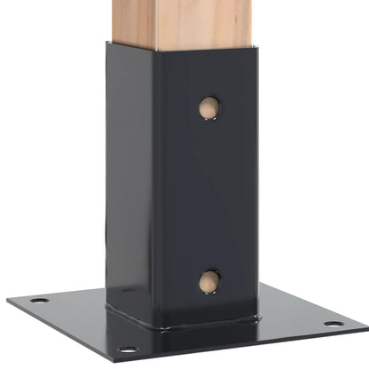 vidaXL Post Bases Square 12 pcs Anthracite 61x61 mm Powder-coated Steel 5