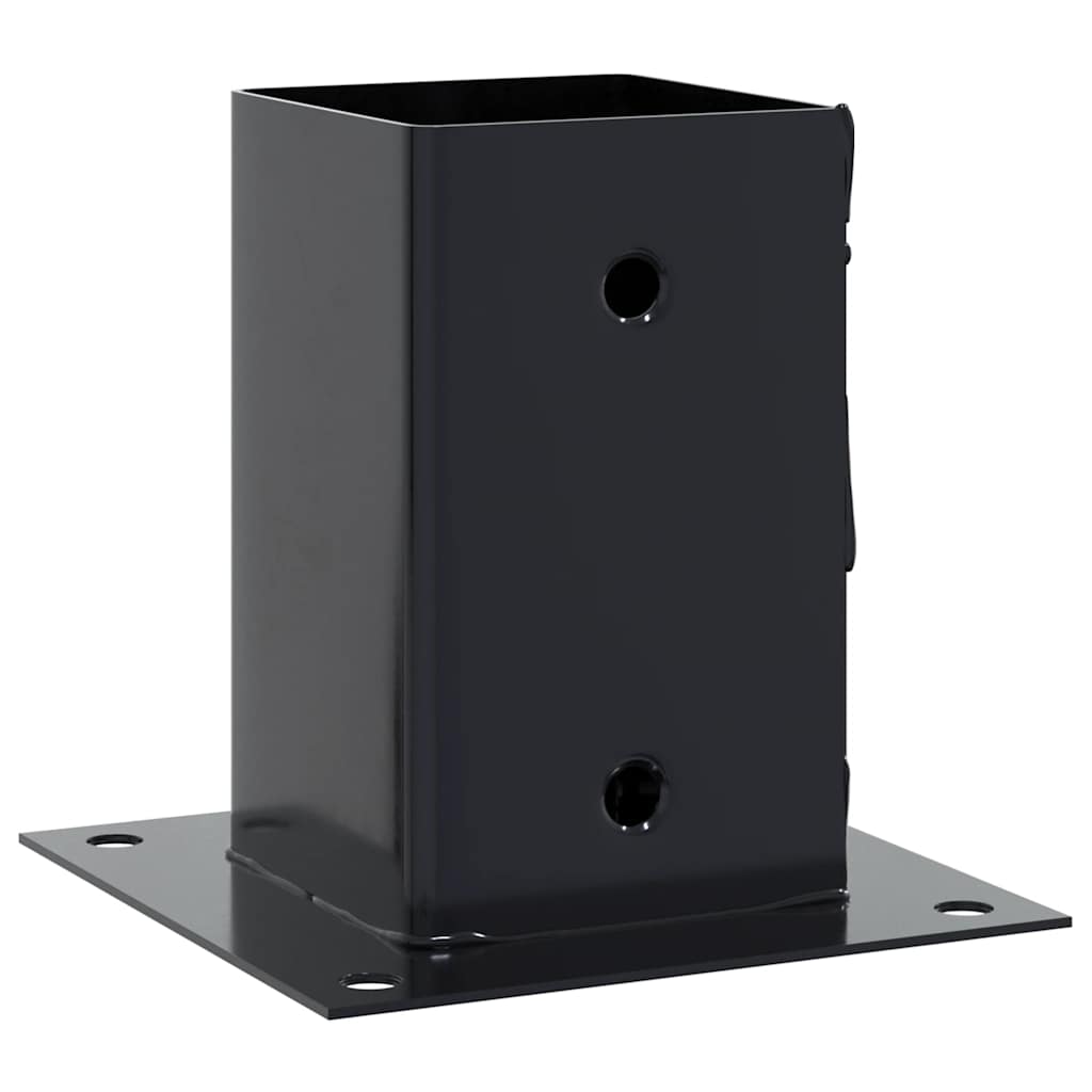 vidaXL Post Bases Square 12 pcs Anthracite 81x81 mm Powder-coated Steel 3
