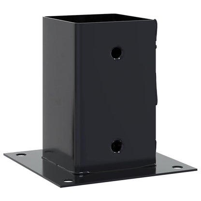 vidaXL Post Bases Square 12 pcs Anthracite 81x81 mm Powder-coated Steel 3
