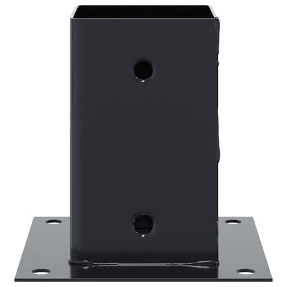 vidaXL Post Bases Square 12 pcs Anthracite 81x81 mm Powder-coated Steel 4