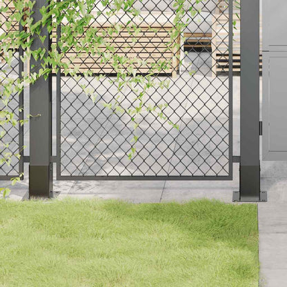 vidaXL Post Bases Square 12 pcs Anthracite 81x81 mm Powder-coated Steel 1