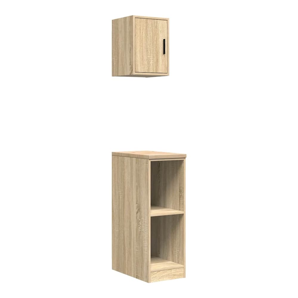 Garage Cabinets 2 pcs Engineered Wood 2 Shelves Sonoma oak 30 x 51 x 85 cm