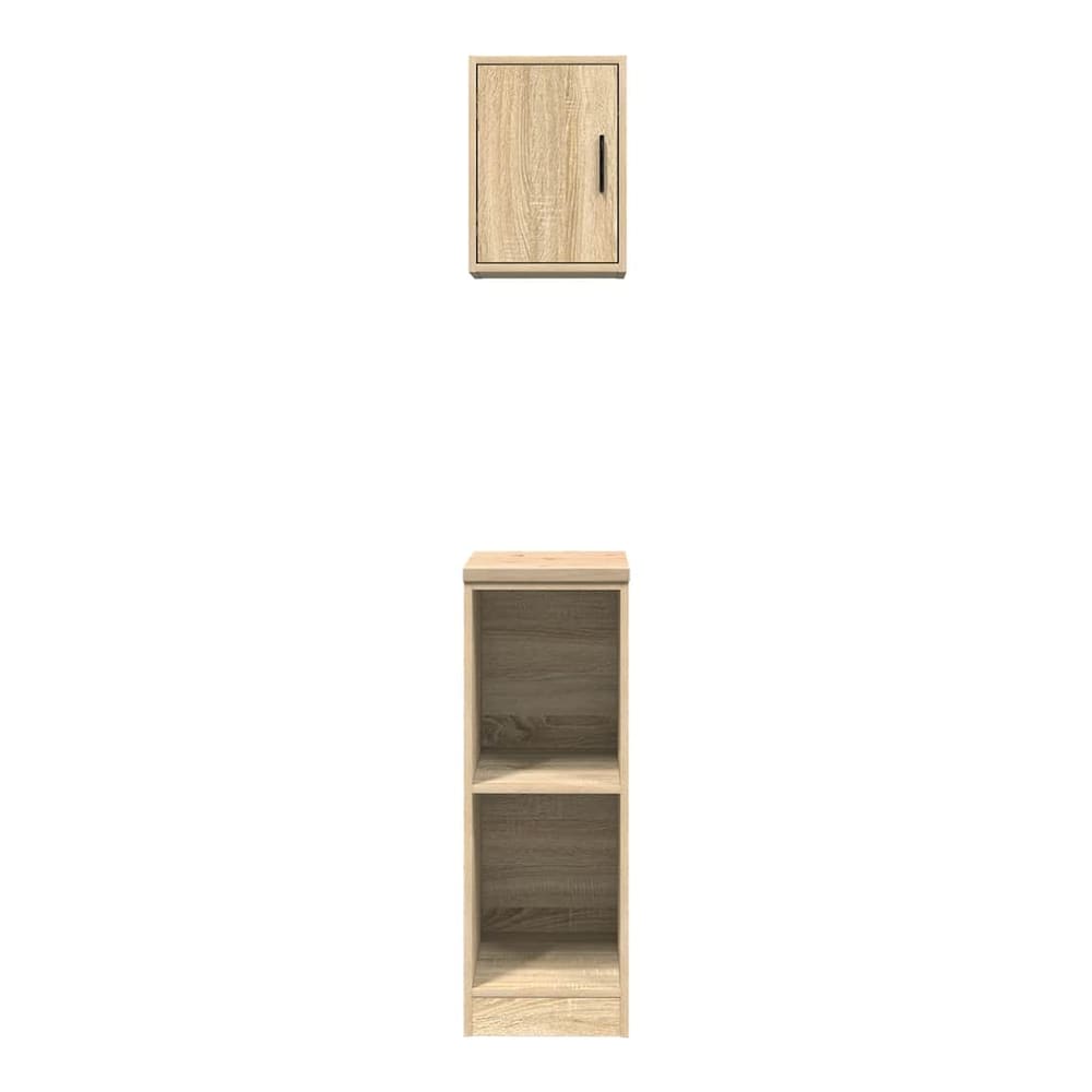 Garage Cabinets 2 pcs Engineered Wood 2 Shelves Sonoma oak 30 x 51 x 85 cm
