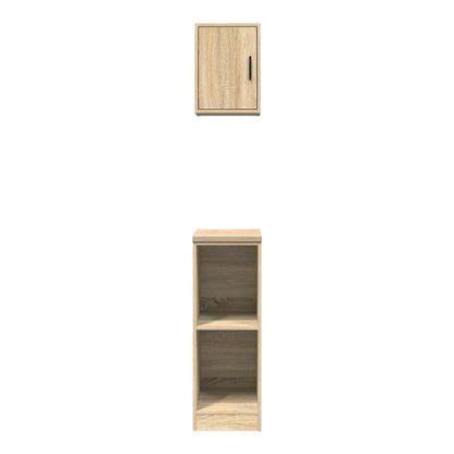 Garage Cabinets 2 pcs Engineered Wood 2 Shelves Sonoma oak 30 x 51 x 85 cm