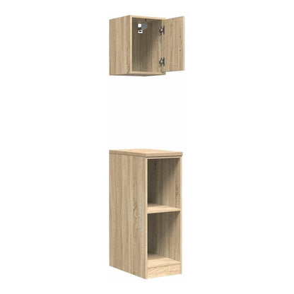 Garage Cabinets 2 pcs Engineered Wood 2 Shelves Sonoma oak 30 x 51 x 85 cm
