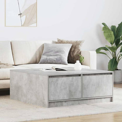 Coffee Table with Drawers 70,5x70x40 cm Concrete grey 100 cm 100 cm