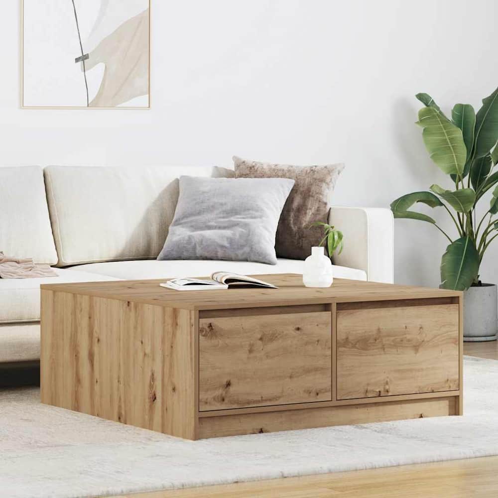 Coffee Table with Drawers 70,5x70x40 cm Artisan oak 100 cm 100 cm