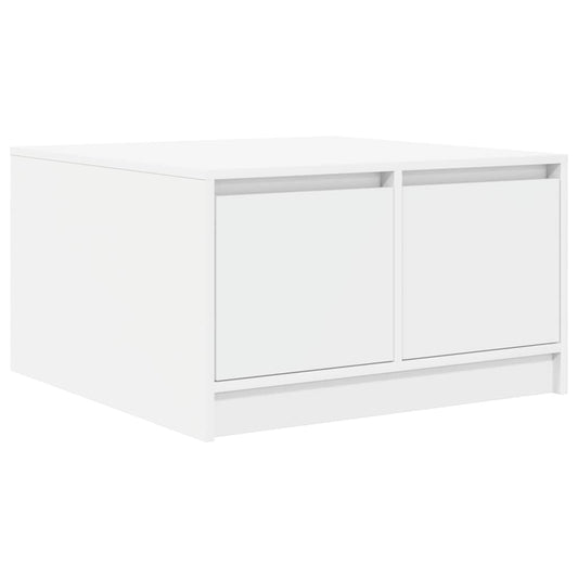 vidaXL Coffee Table with Drawers White 70,5x70x40 cm 2