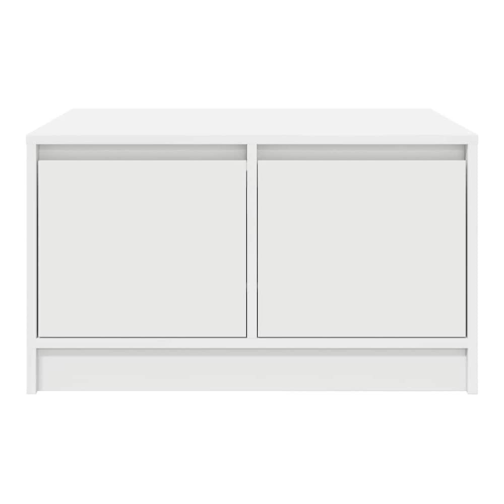 Coffee Table with Drawers 70,5x70x40 cm White 70.5 cm 70 cm