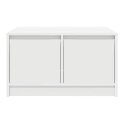 Coffee Table with Drawers 70,5x70x40 cm White 70.5 cm 70 cm