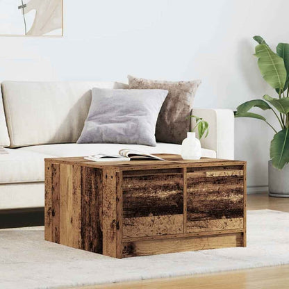 Coffee Table with Drawers 70,5x70x40 cm Old wood 70.5 cm 70 cm