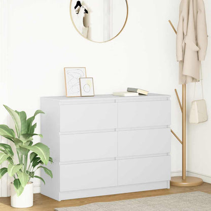 Sideboard 100x35x76 cm Engineered Wood White