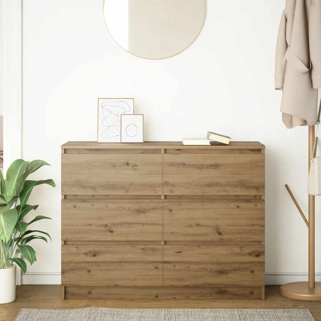 Sideboard 100x35x76 cm Engineered Wood Artisan oak