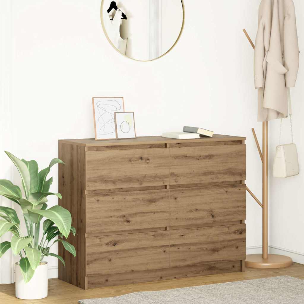 Sideboard 100x35x76 cm Engineered Wood Artisan oak