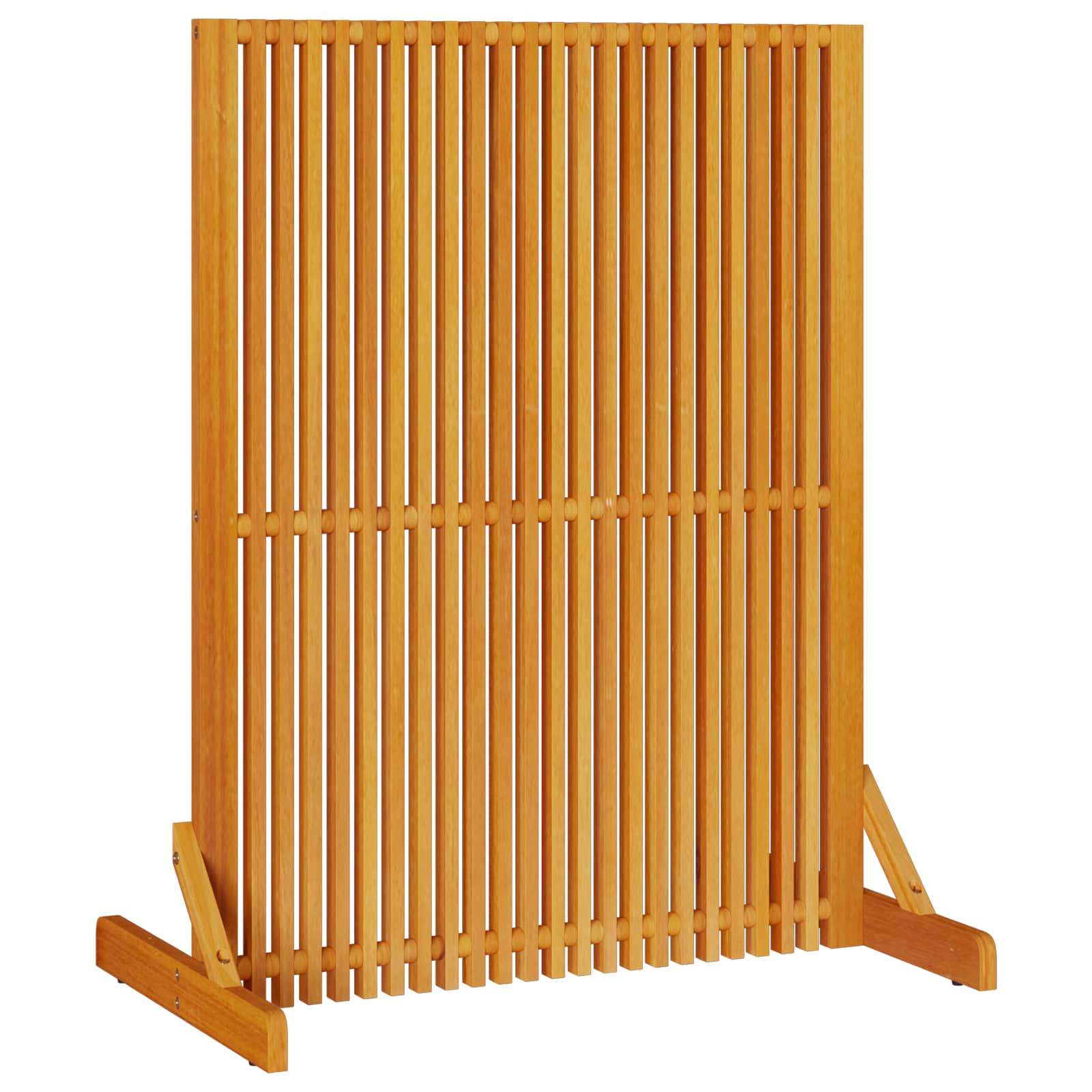 vidaXL Privacy Screen Brown 79.5 x 50 x 110 cm Solid Acacia Wood 1