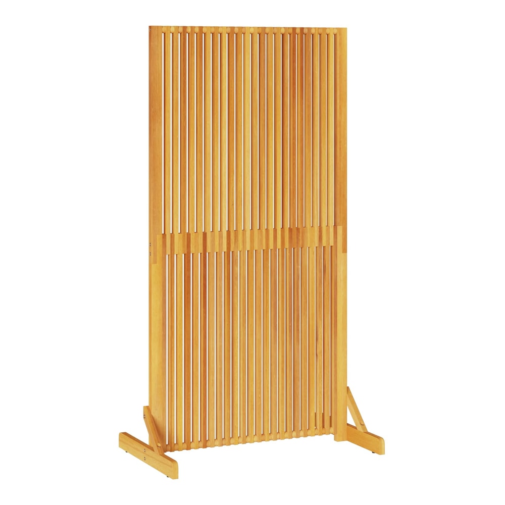Privacy Screen Brown 79.5 x 50 x Solid Acacia Wood 150 cm