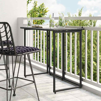 vidaXL Folding Garden Table 90x51x75 cm Poly Rattan