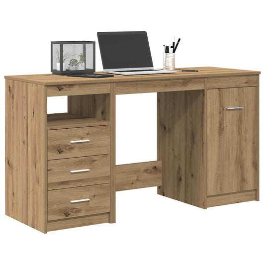 Desk 140x50x76 cm Engineered Wood Artisan oak