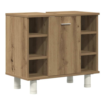 3 Piece Bathroom Furniture Set Engineered Wood Artisan oak