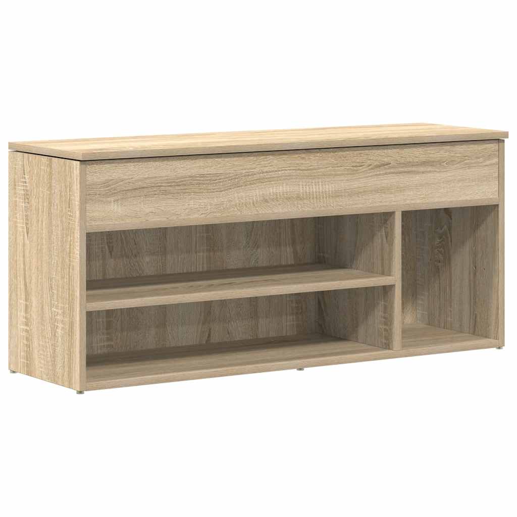 Shoe Bench 102x30,5x45 cm Engineered Wood Sonoma oak