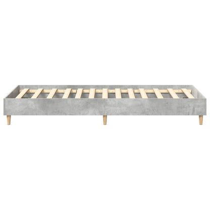 vidaXL Bed Frame No Mattress Concrete Grey 100x200 cm Engineered Wood 6