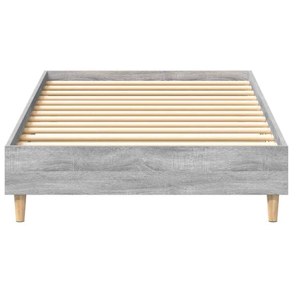 vidaXL Bed Frame No Mattress Grey Sonoma 100x200 cm Engineered Wood 5
