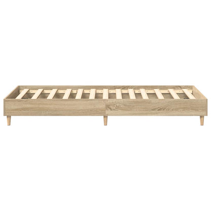 vidaXL Bed Frame No Mattress Sonoma Oak 75x190 cm Small Single Engineered Wood 6