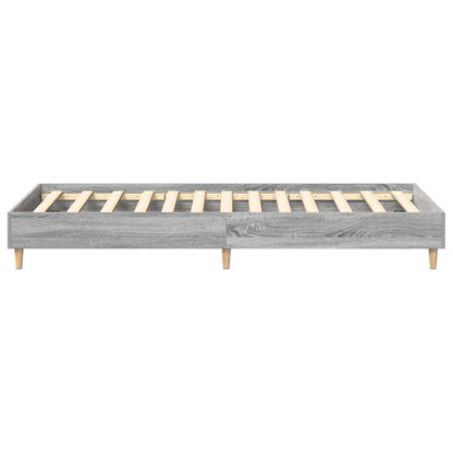 vidaXL Bed Frame No Mattress Grey Sonoma 75x190 cm Small Single Engineered Wood 6