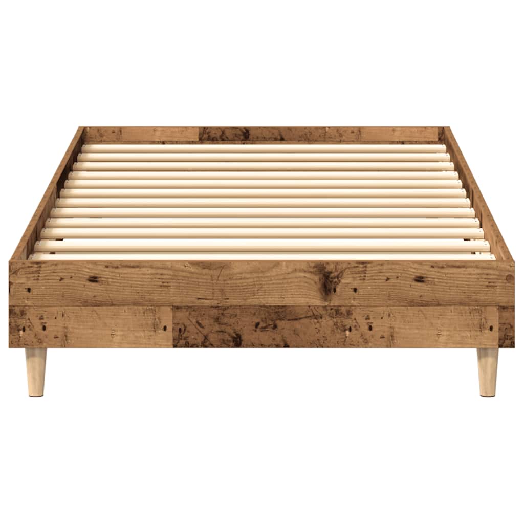 vidaXL Bed Frame No Mattress Old Wood 75x190 cm Small Single Engineered Wood 5
