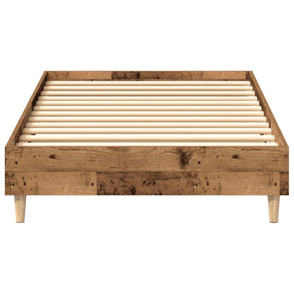 vidaXL Bed Frame No Mattress Old Wood 75x190 cm Small Single Engineered Wood 5
