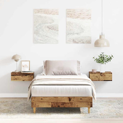 vidaXL Bed Frame No Mattress Old Wood 75x190 cm Small Single Engineered Wood 1