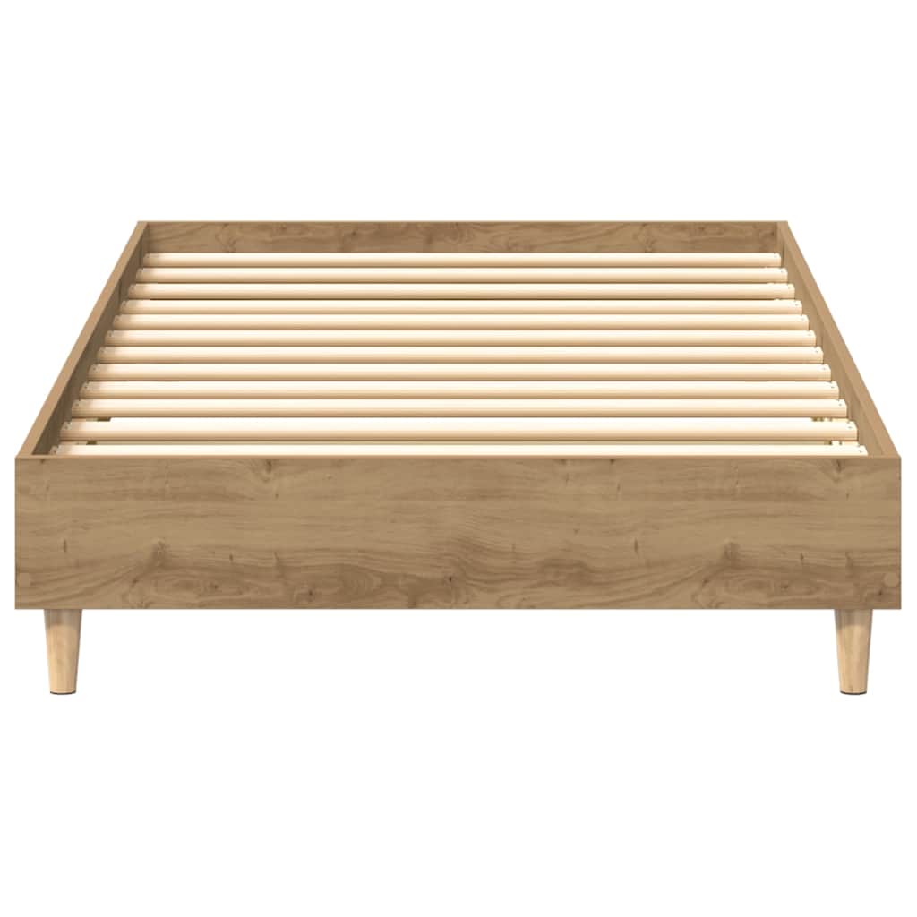 vidaXL Bed Frame No Mattress Artisan Oak 75x190 cm Small Single Engineered Wood 5