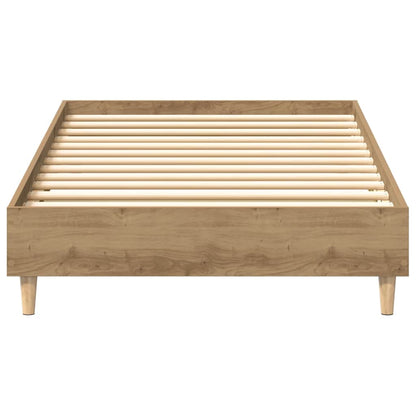 vidaXL Bed Frame No Mattress Artisan Oak 75x190 cm Small Single Engineered Wood 5