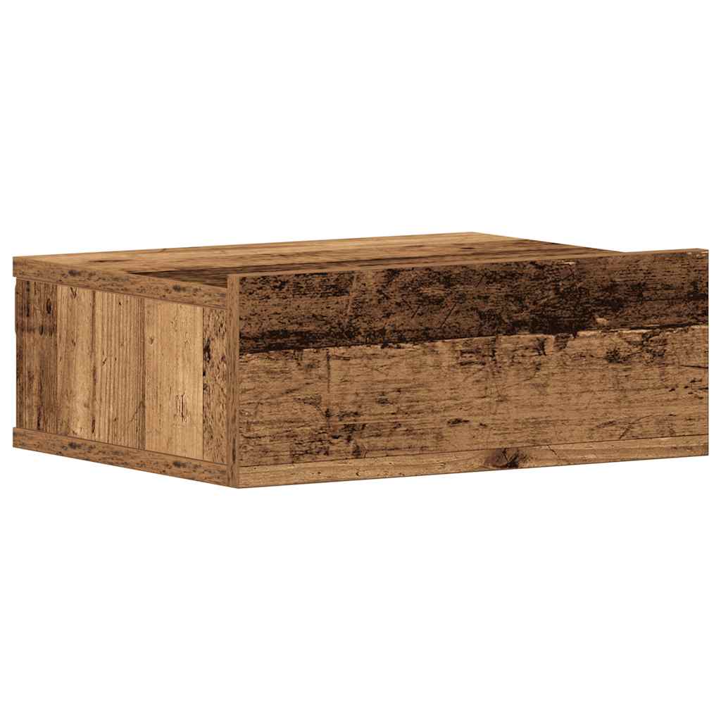 vidaXL Floating Nightstands 2 pcs Old Wood 40x32x15 cm Engineered Wood 5