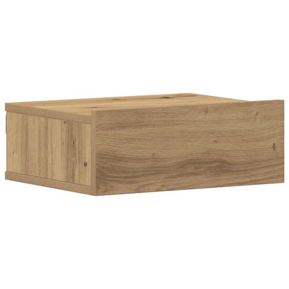 vidaXL Floating Nightstands 2 pcs Artisan Oak 40x32x15 cm Engineered Wood 5